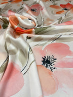 Satin Manoseta Pastello floreale - WorldTessuti
