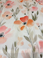 Satin Manoseta Pastello floreale - WorldTessuti
