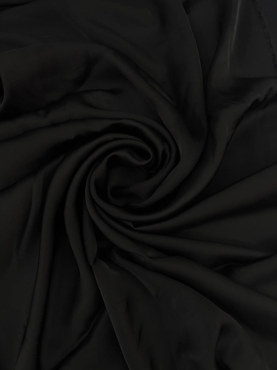 Satin Di Viscosa Nero SOTTOPREZZO