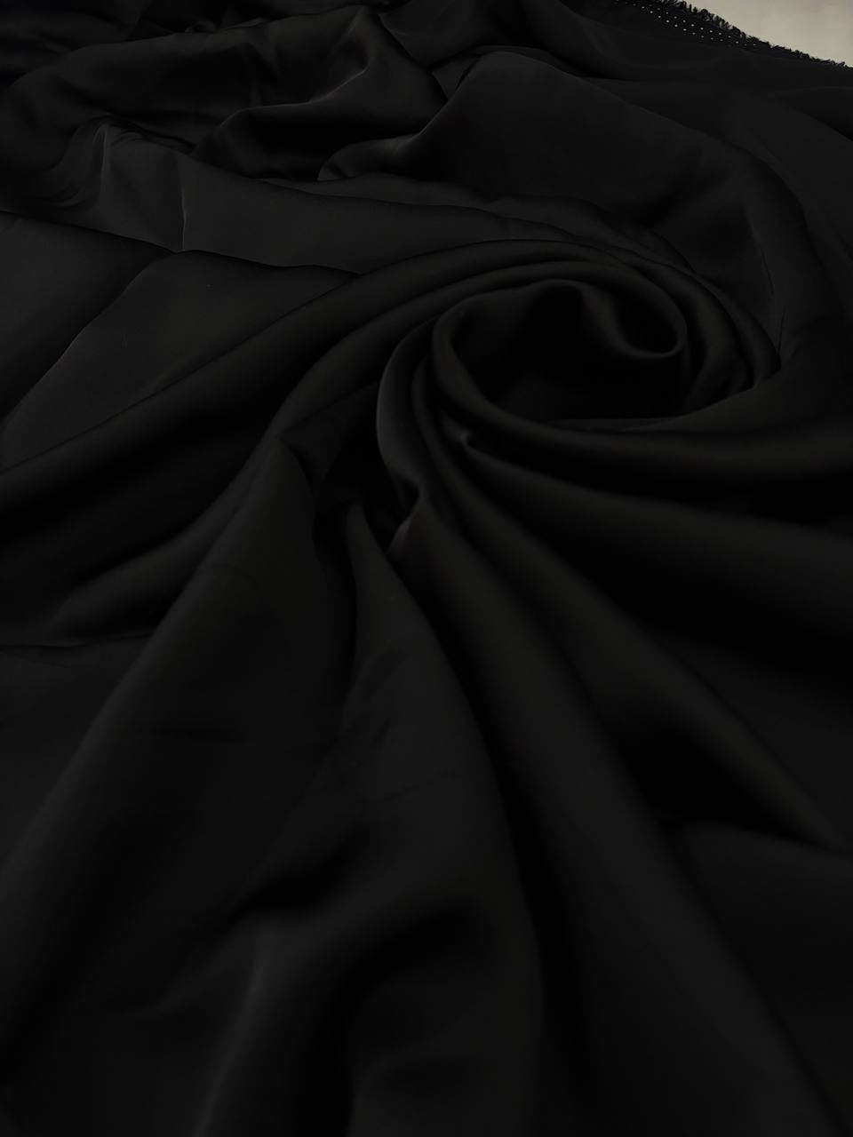 Satin Di Viscosa Nero SOTTOPREZZO