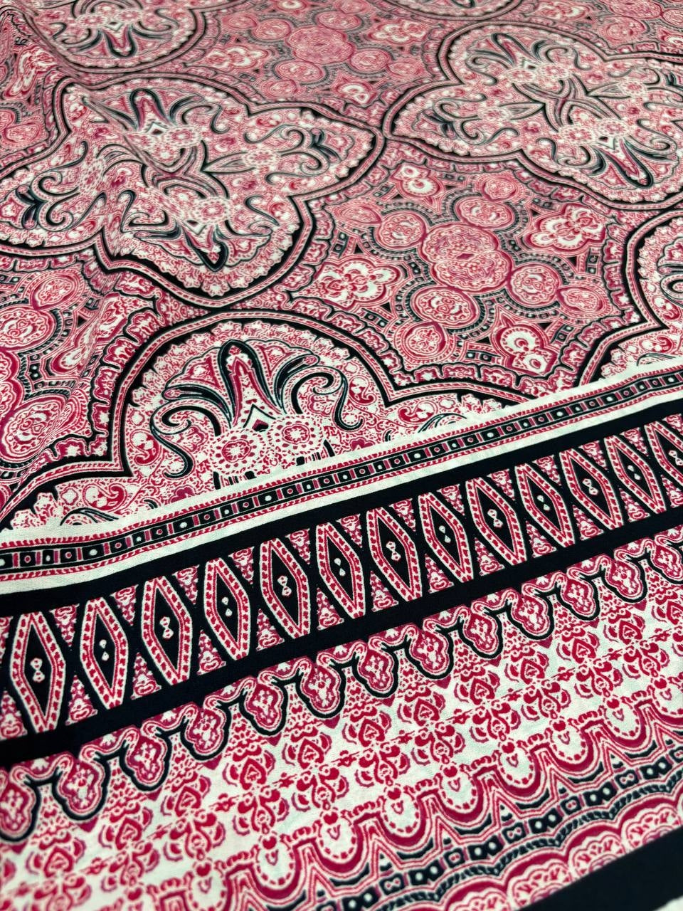 Scampolo Chiffon Floreale Balza WAX ARAB 2,70x1,50