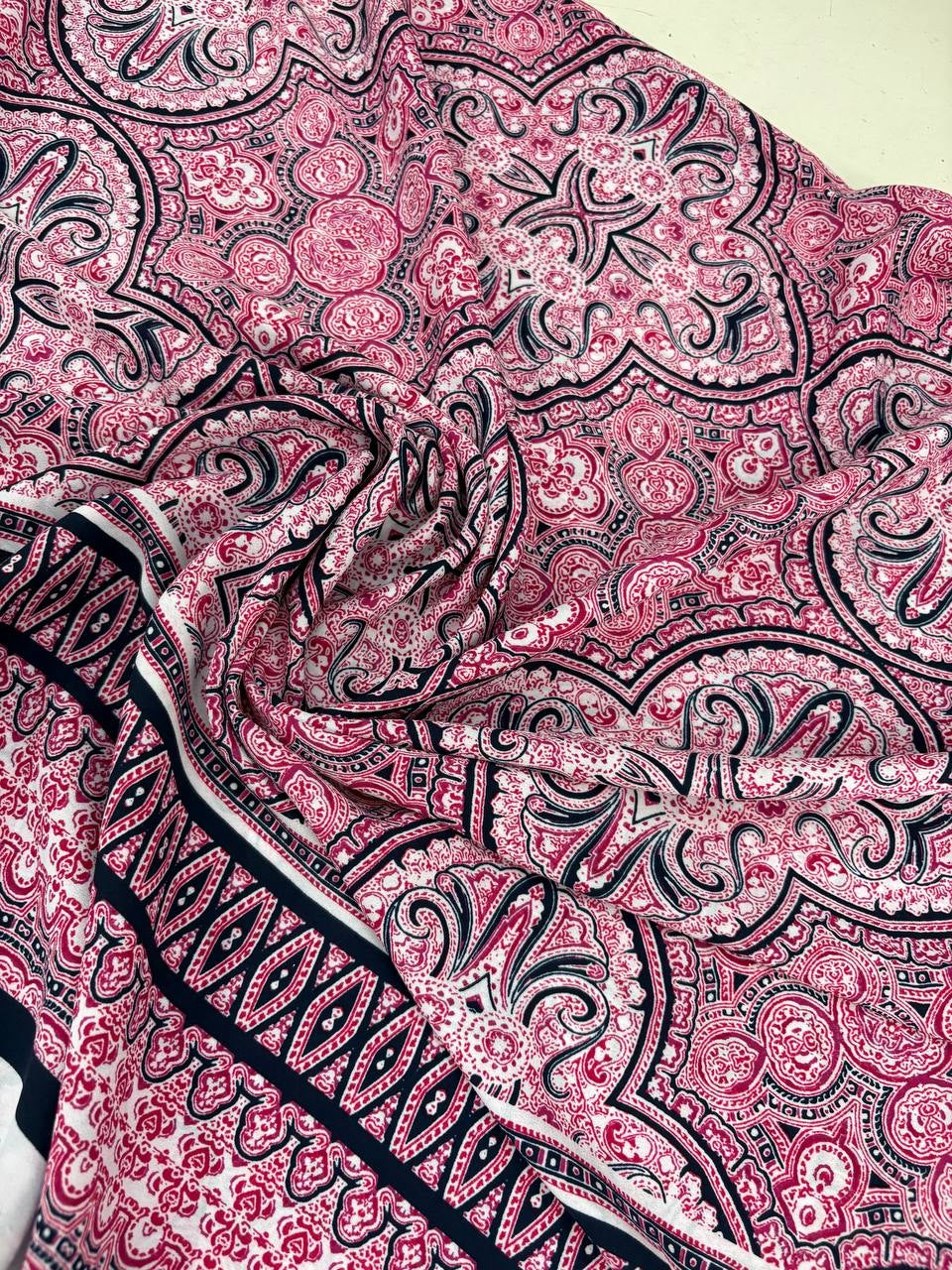 Scampolo Chiffon Floreale Balza WAX ARAB 2,70x1,50