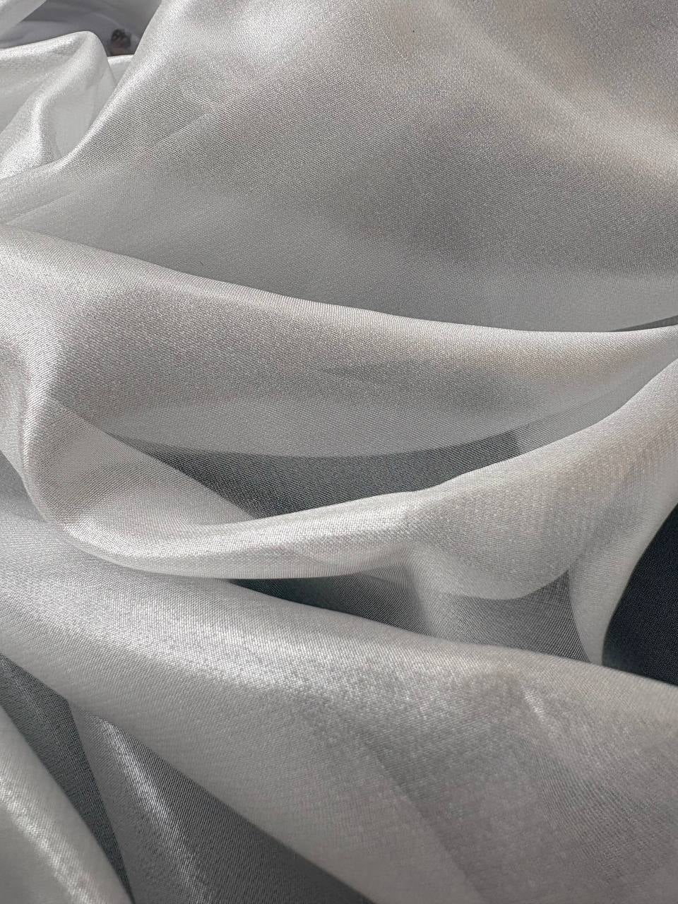 Chiffon Glitter Argento