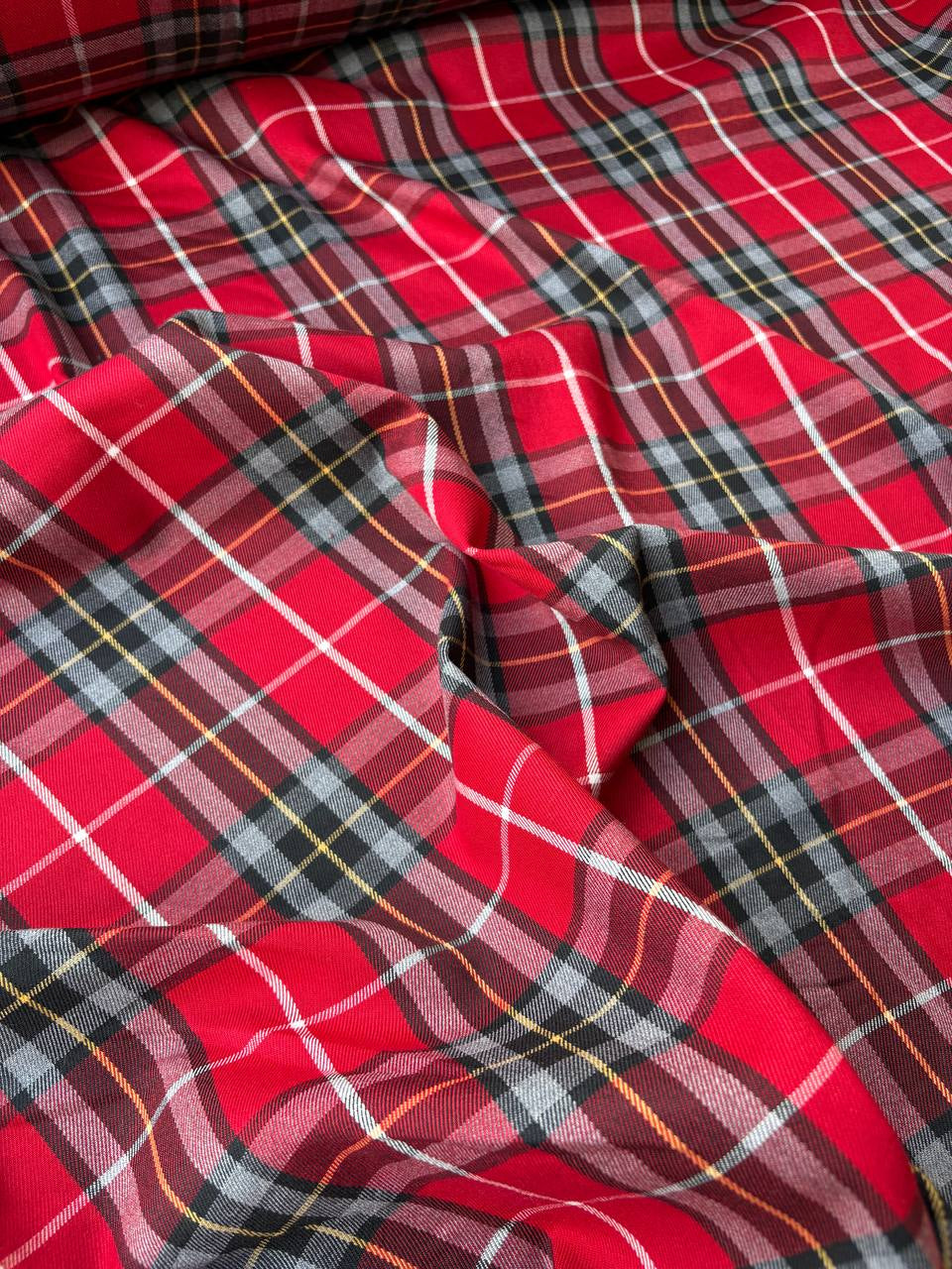 Tartan Scozzese Lanetta Quadrone Rosso SOTTOPREZZO