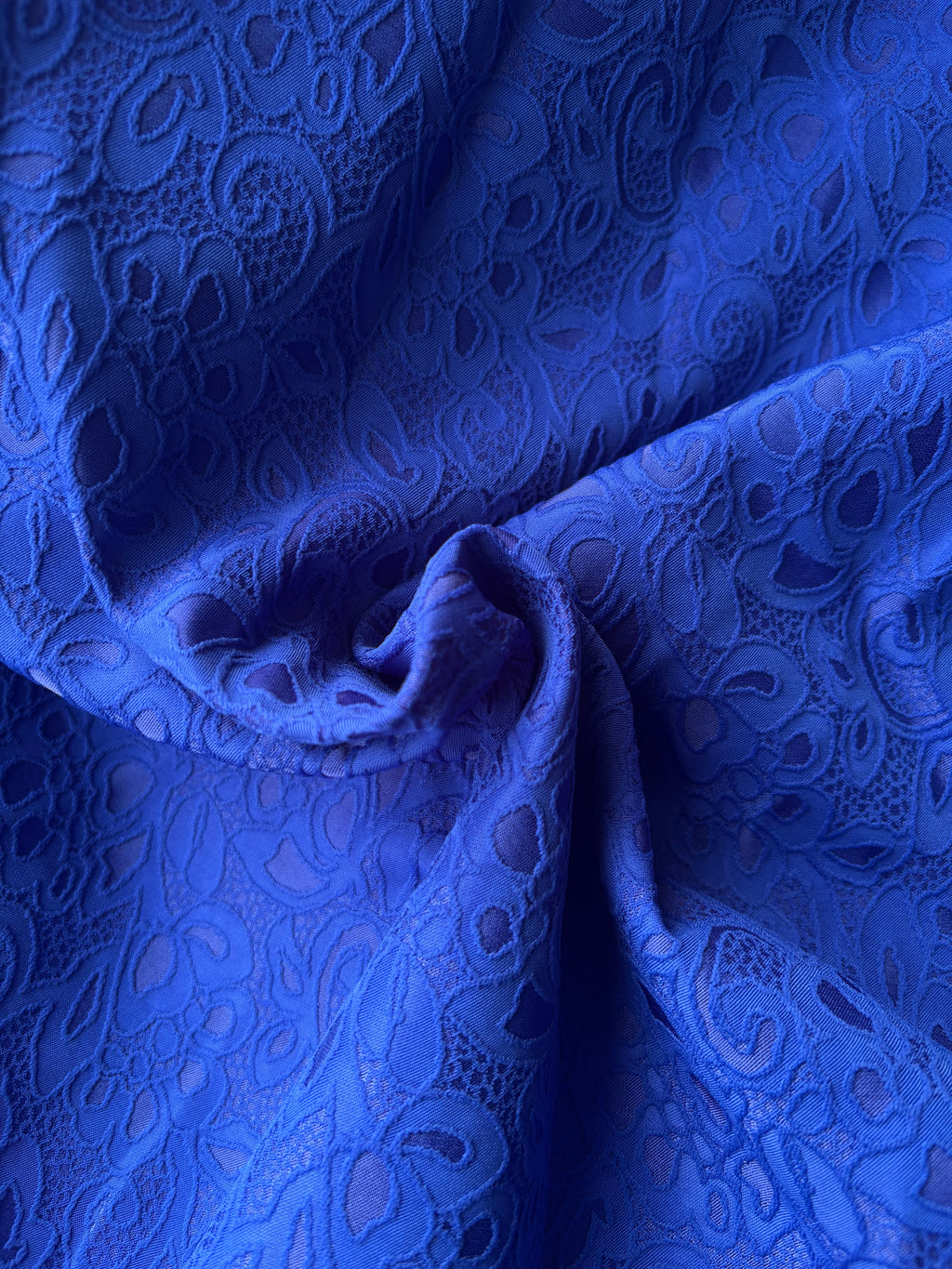 Pizzo doppiato blu china