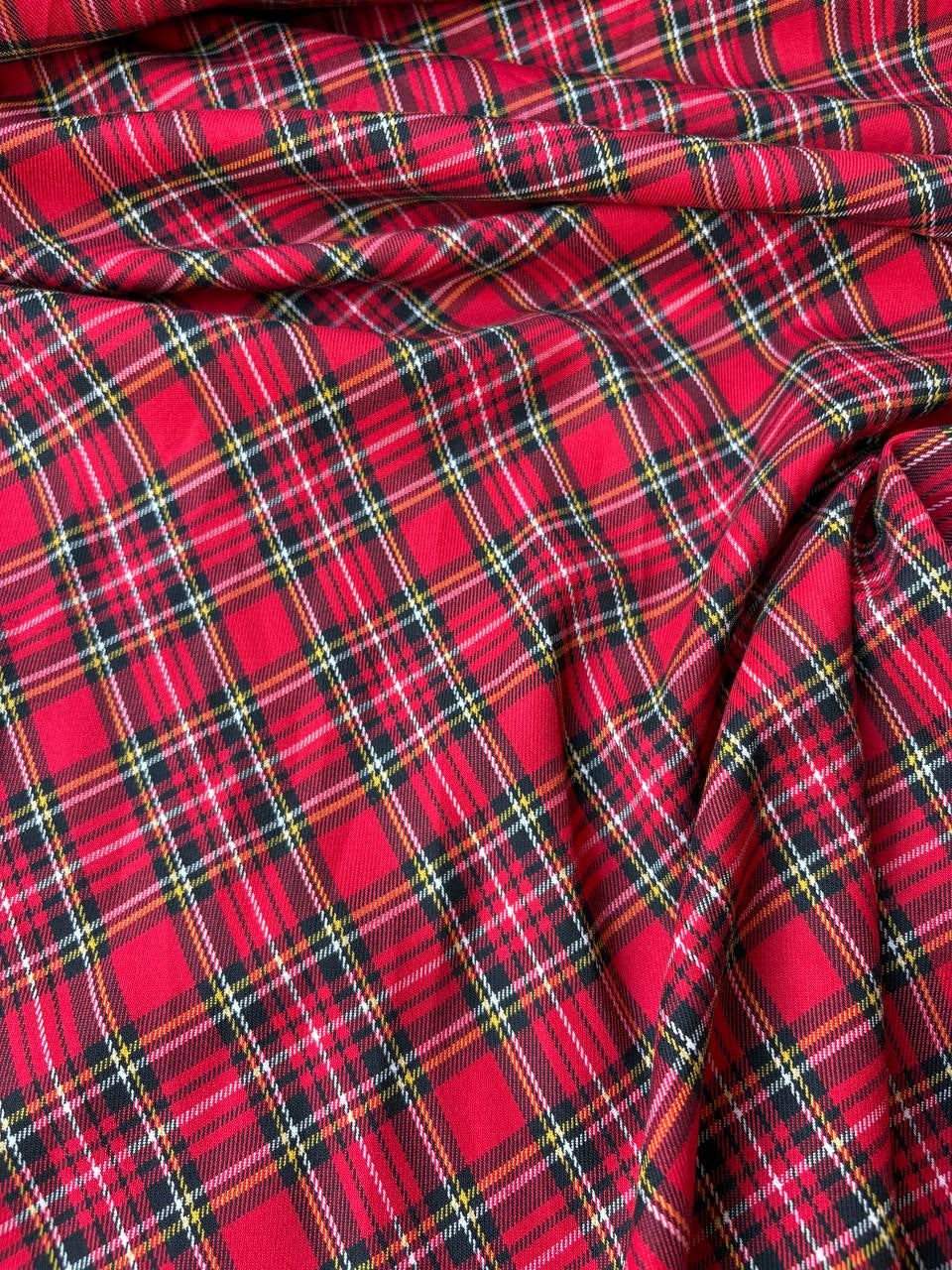 Tartan Scozzese Lanetta Rosso Quadretti Piccoli SOTTOPREZZO