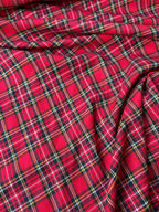 Tartan Scozzese Lanetta Rosso Quadretti Piccoli SOTTOPREZZO - WorldTessuti