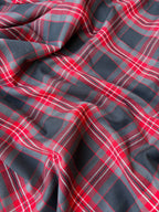 Tartan Scozzese Lanetta Rosso Grigio SOTTOPREZZO - WorldTessuti