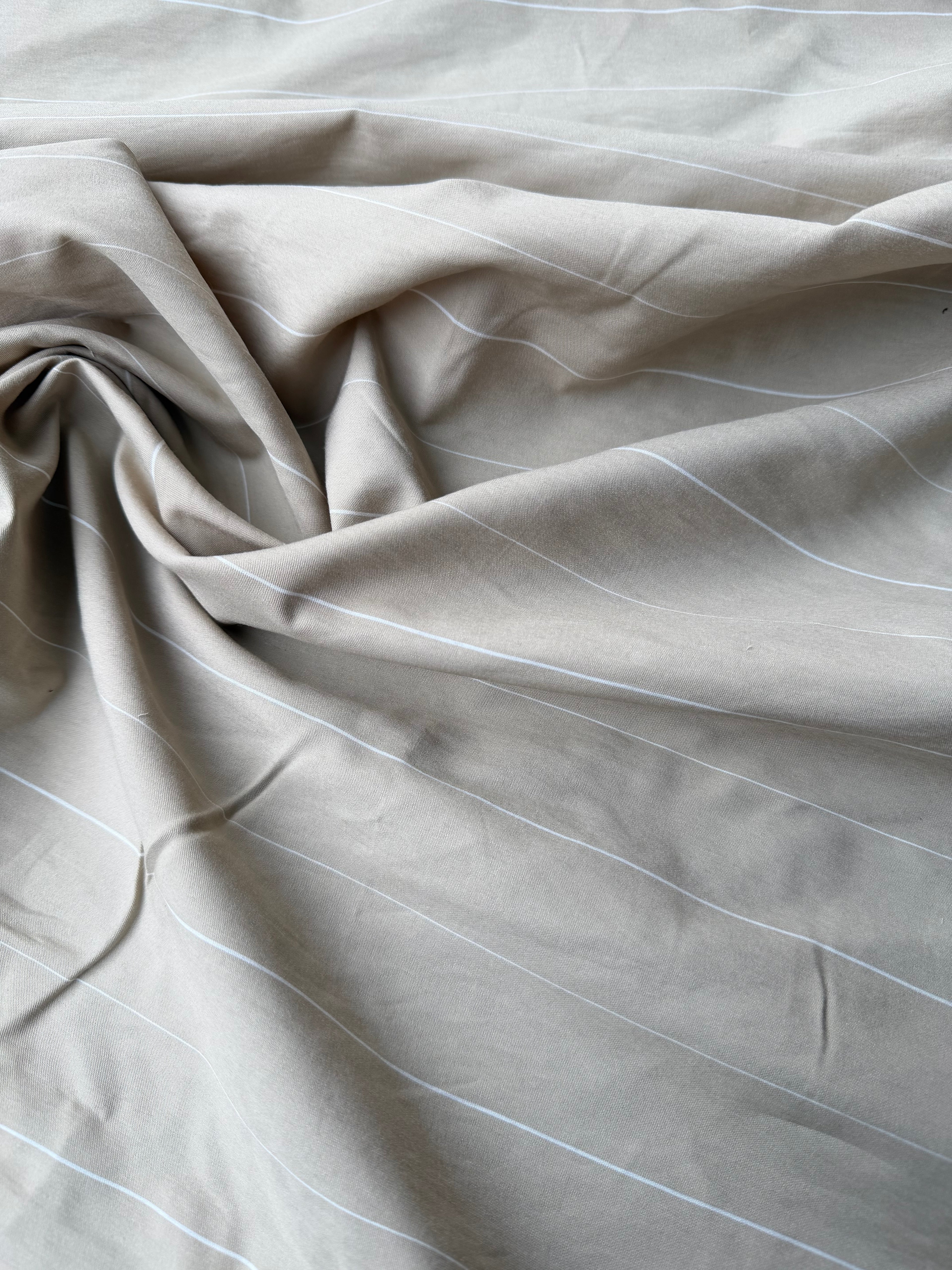 Rasatello Cotone Écru Gessato