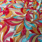 Tessuto Misto Lino/Viscosa Ritratto Floreale