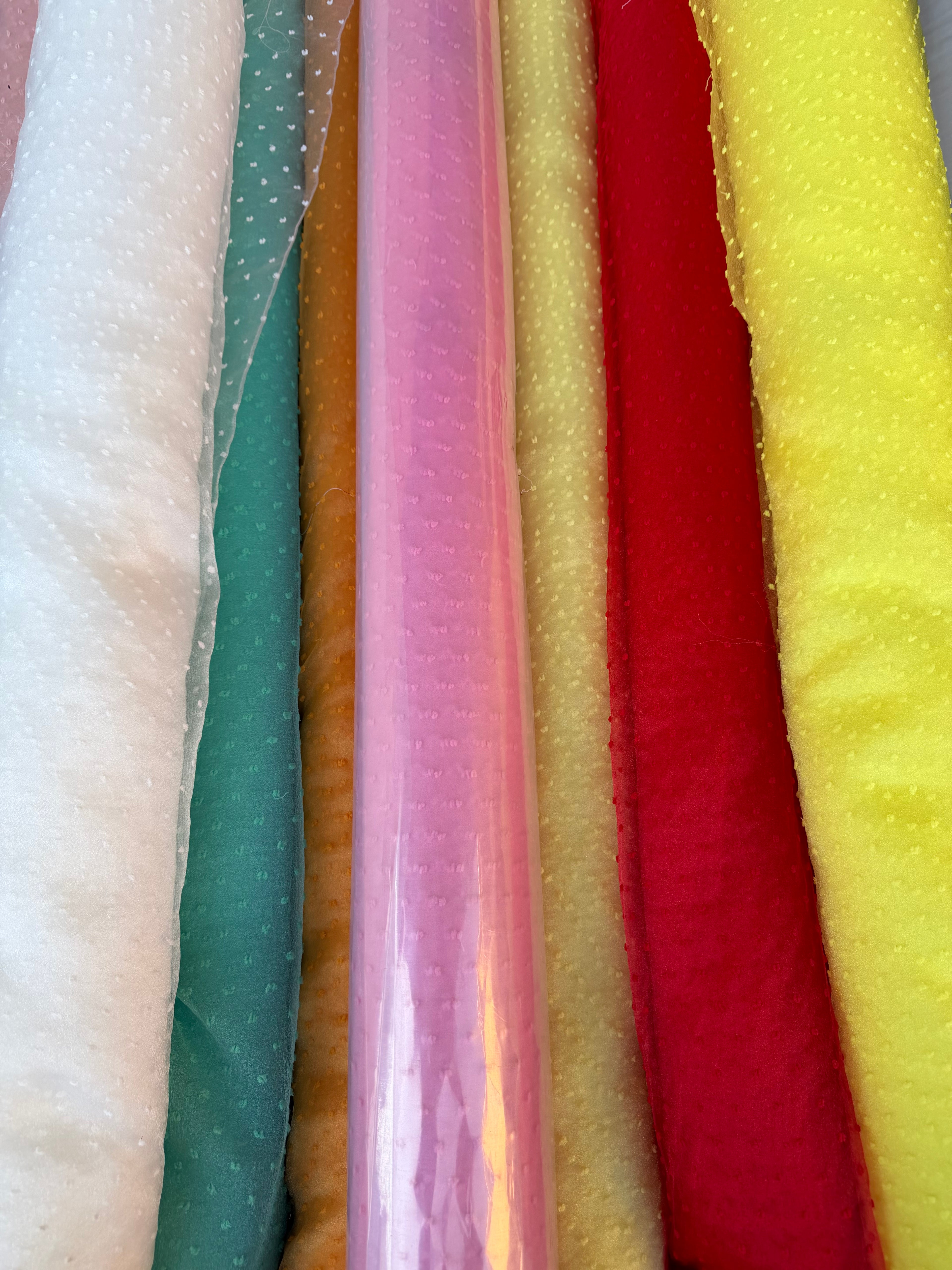 Organza plumetis pois