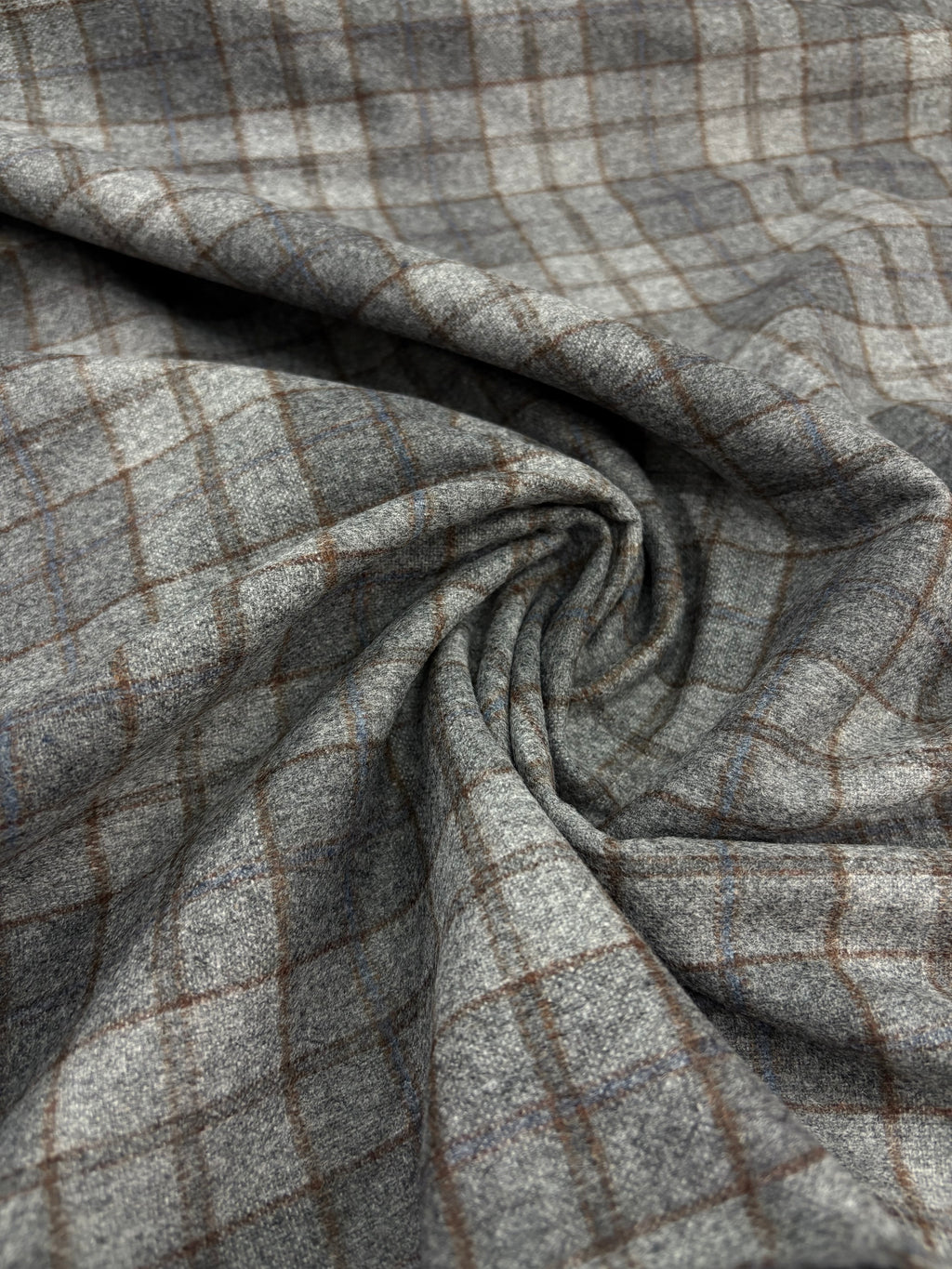 Tessuto Lana COTTA Tartan Quadro grigio