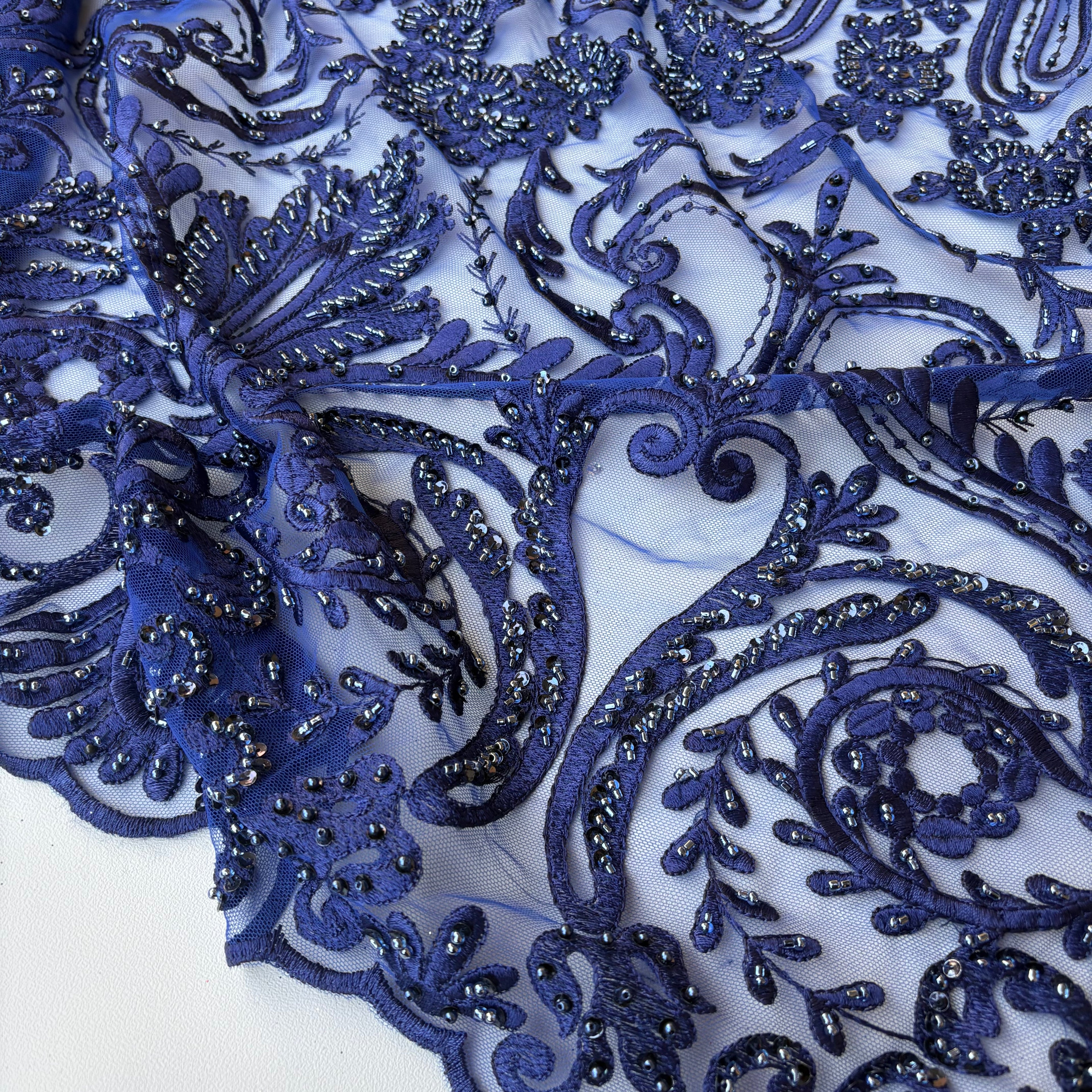 Pizzo Cerimonia floreale imperiale blu