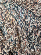 Leopard print chiffon with glitter thread 