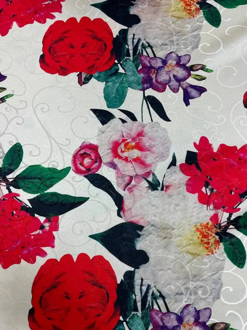 Broccato Floreale Rose  Meraville