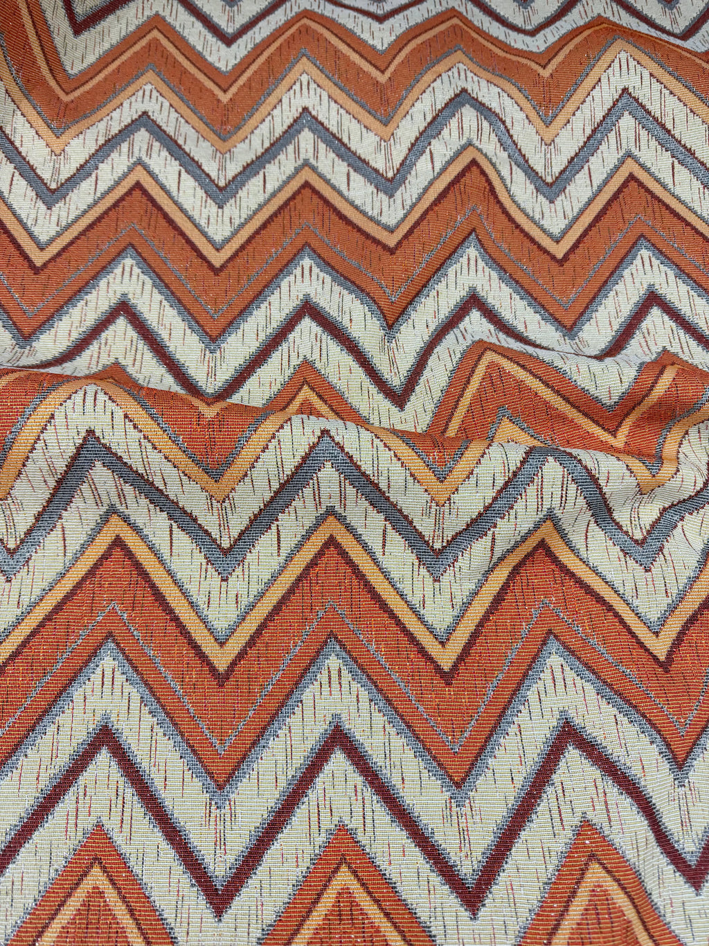 Broccato Gobelin Wax Vintage Spigato arancione