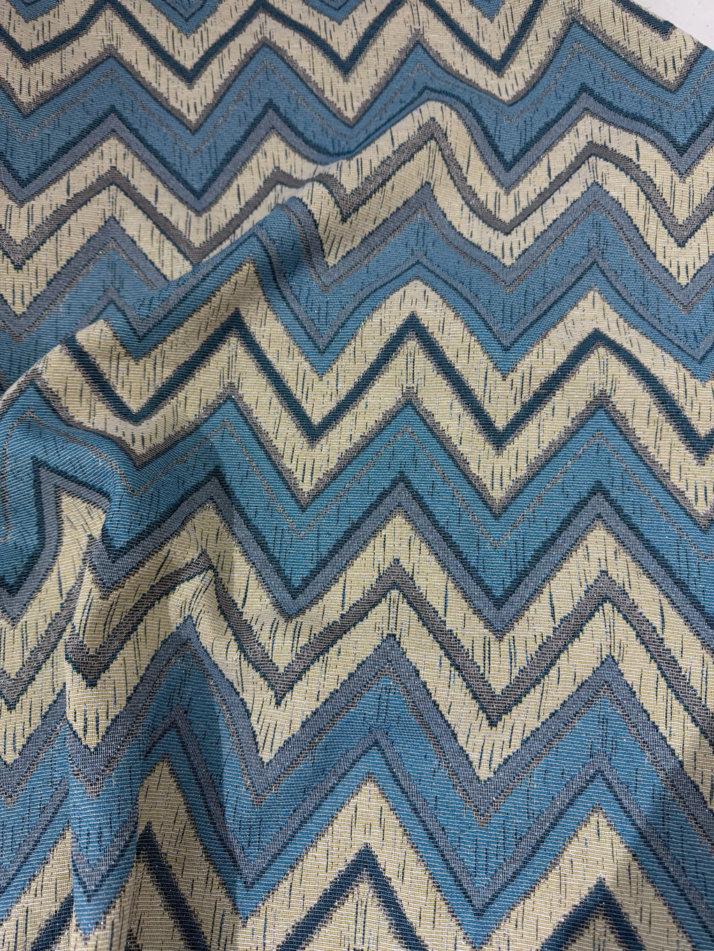 Broccato Gobelin Wax Vintage Spigato celeste