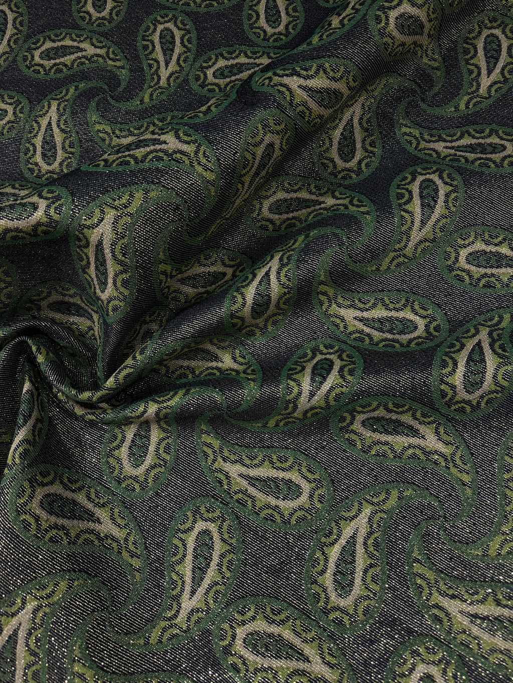 Broccato Gobelin Wax Vintage Verde paisley