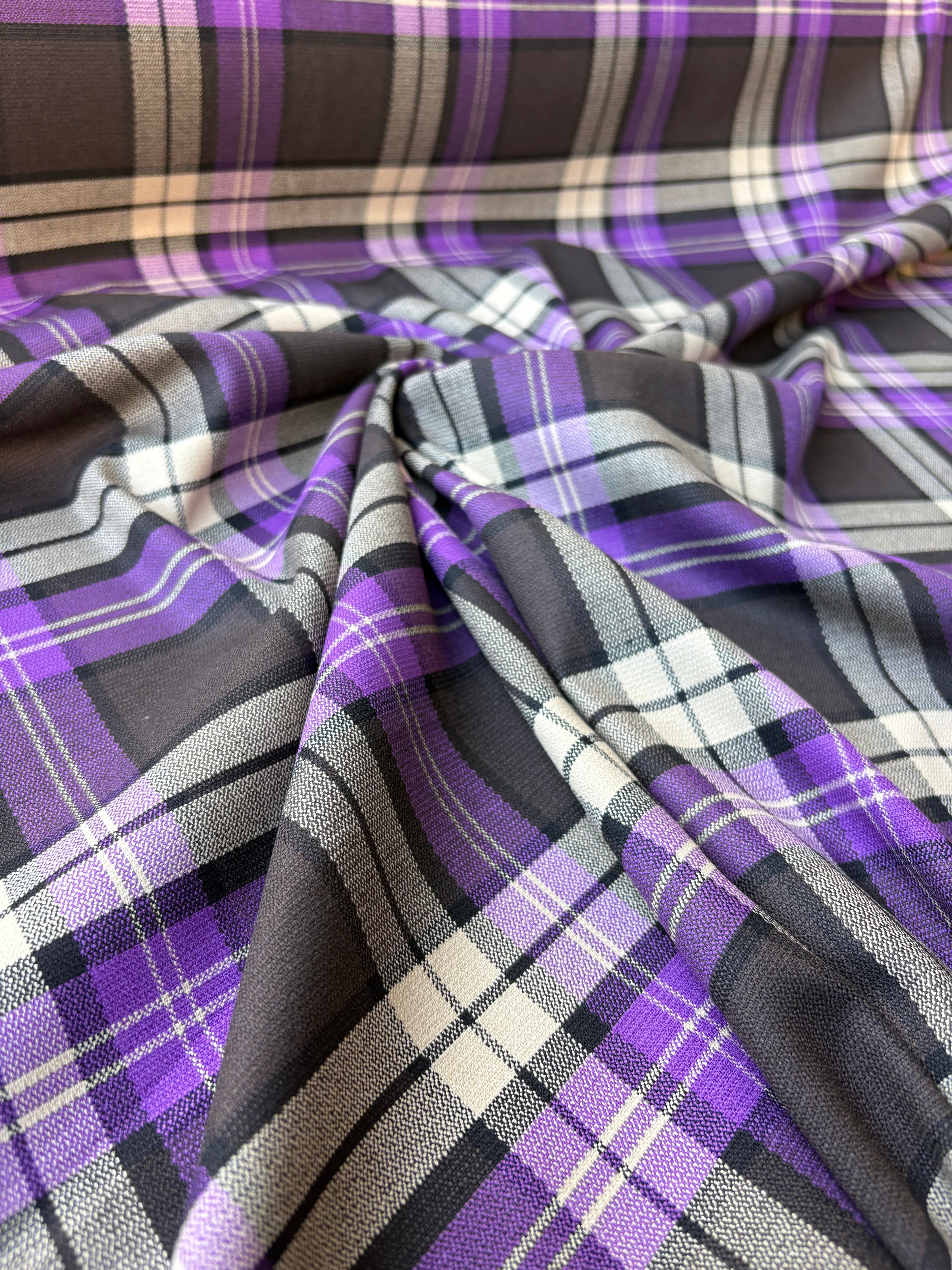 Tartan Scozzese Quadrone Lanetta Viola SOTTOPREZZO
