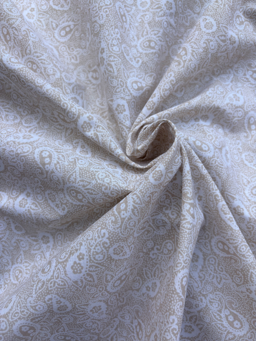 Percalle Cotone Fantasia Cashmere Beige