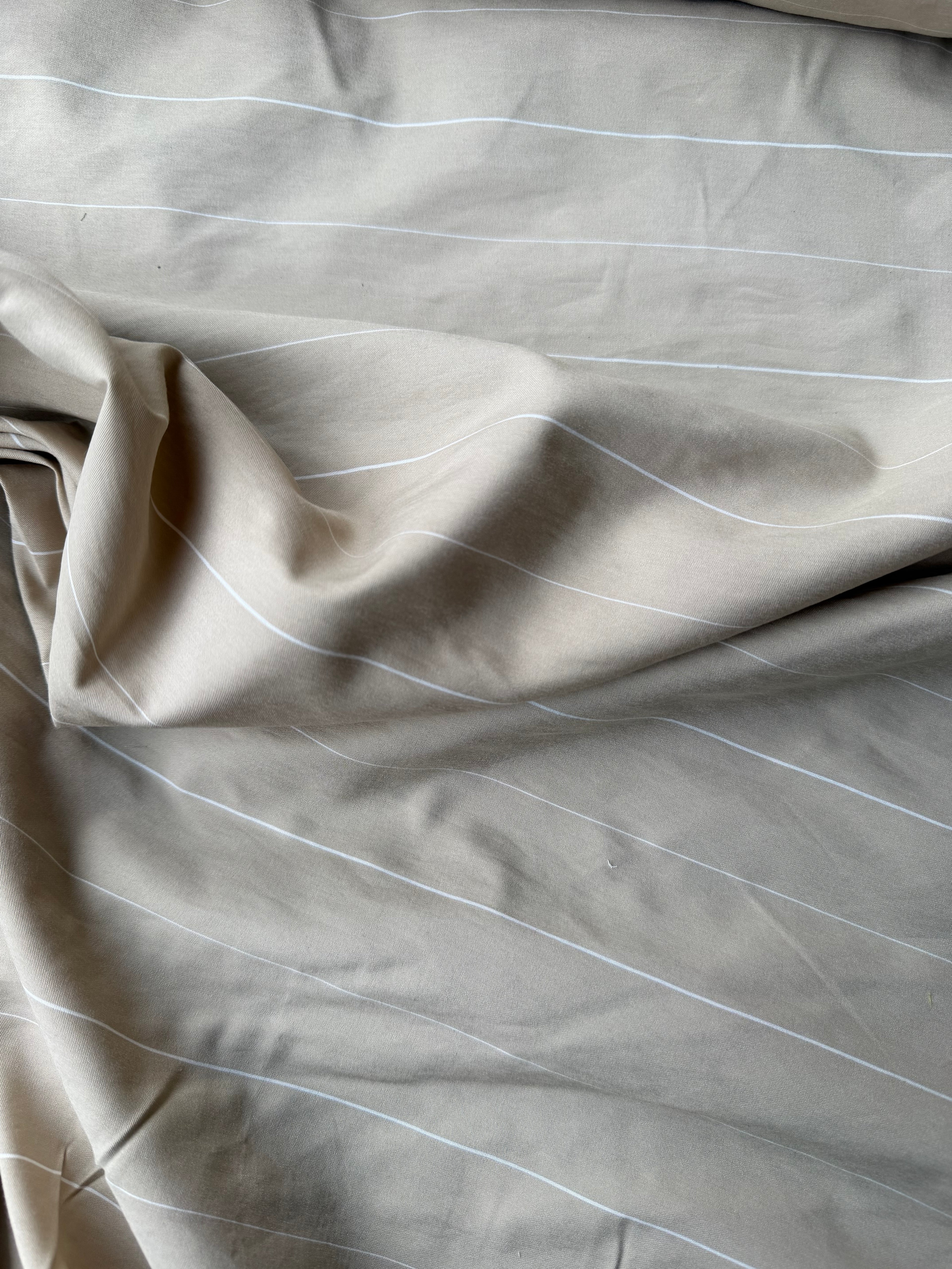 Rasatello Cotone Écru Gessato