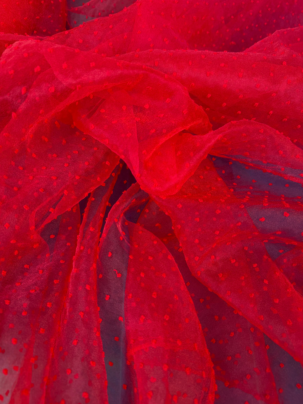 Organza plumetis pois