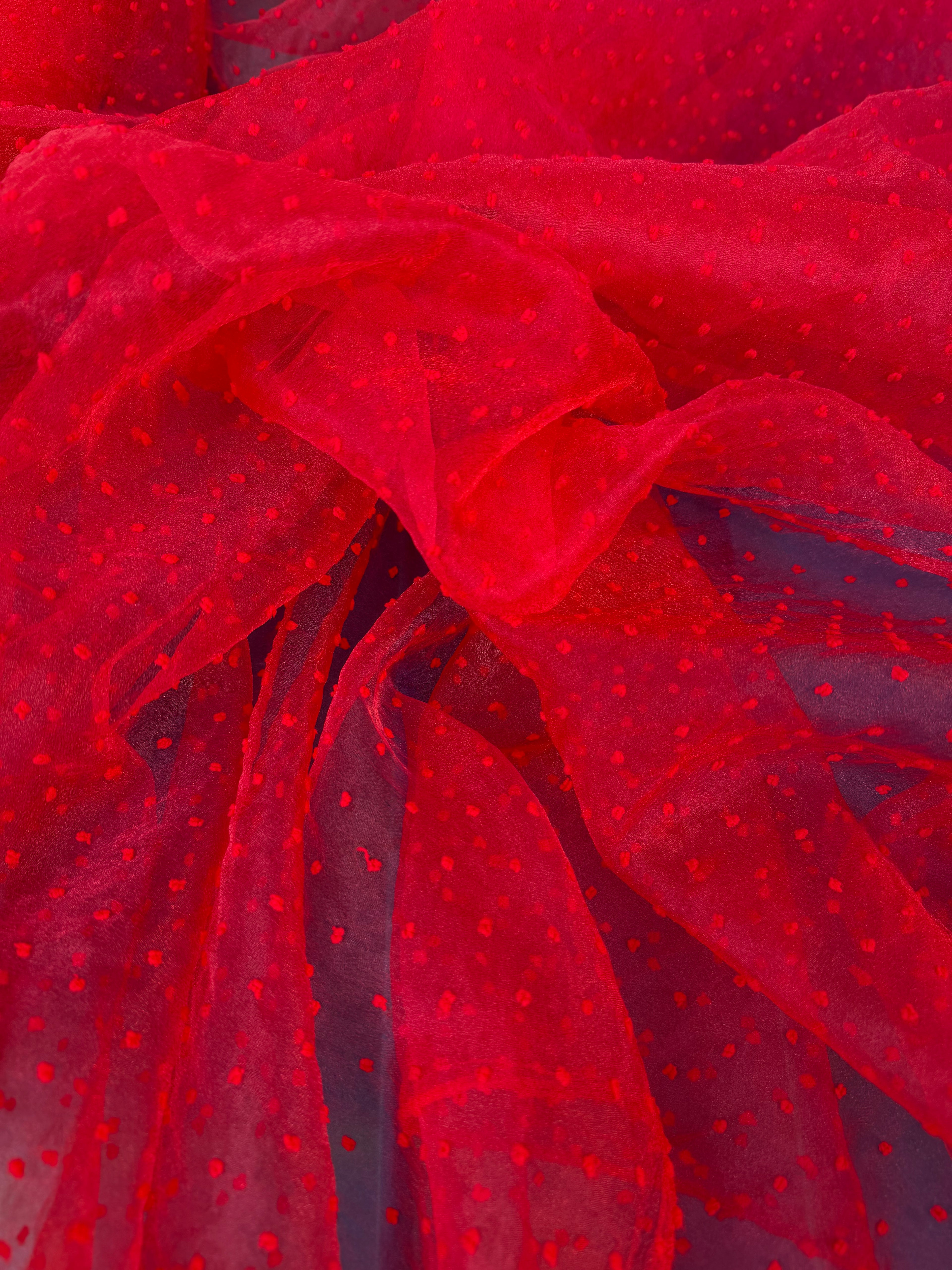 Organza plumetis pois