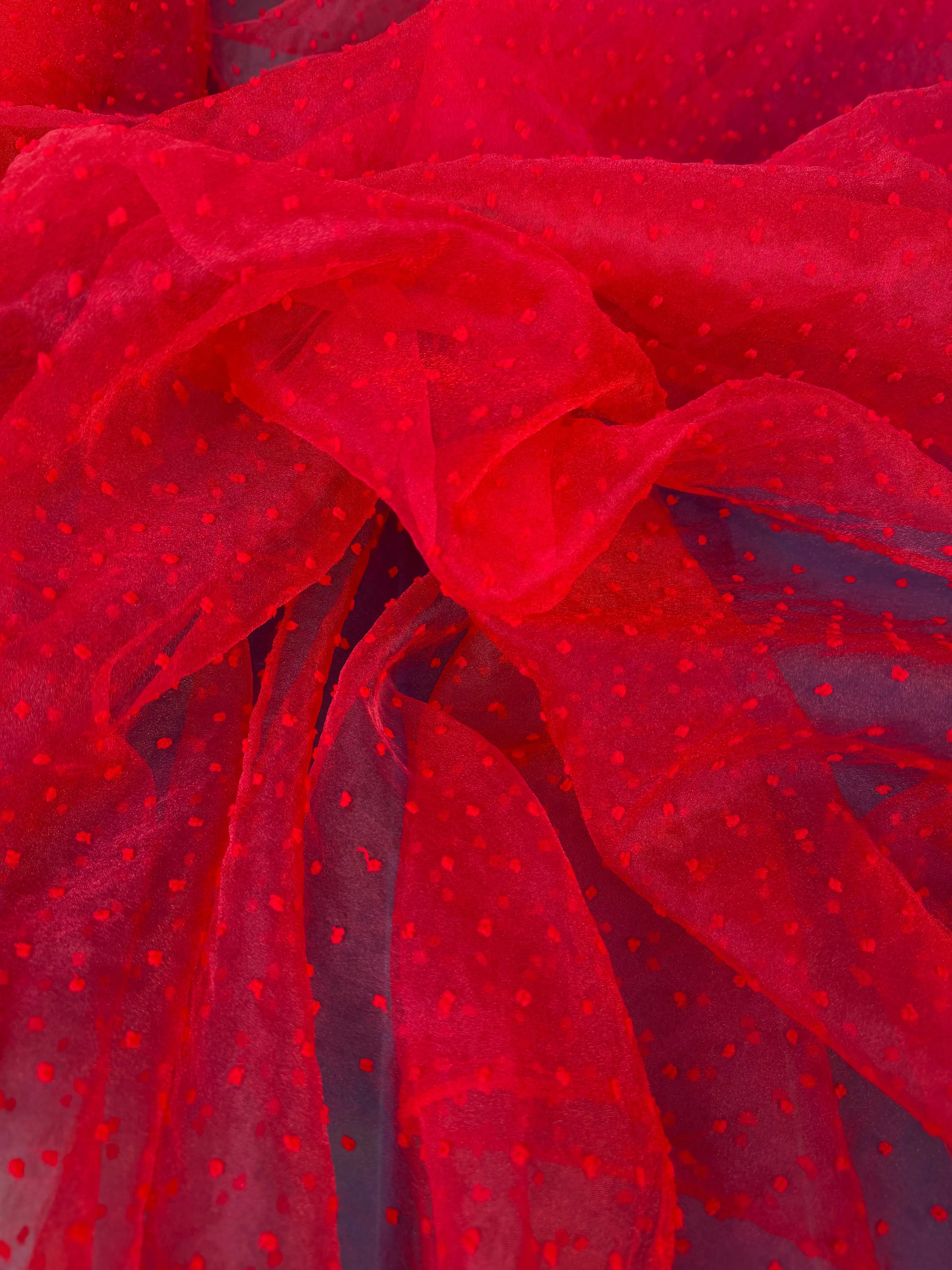 Organza plumetis pois