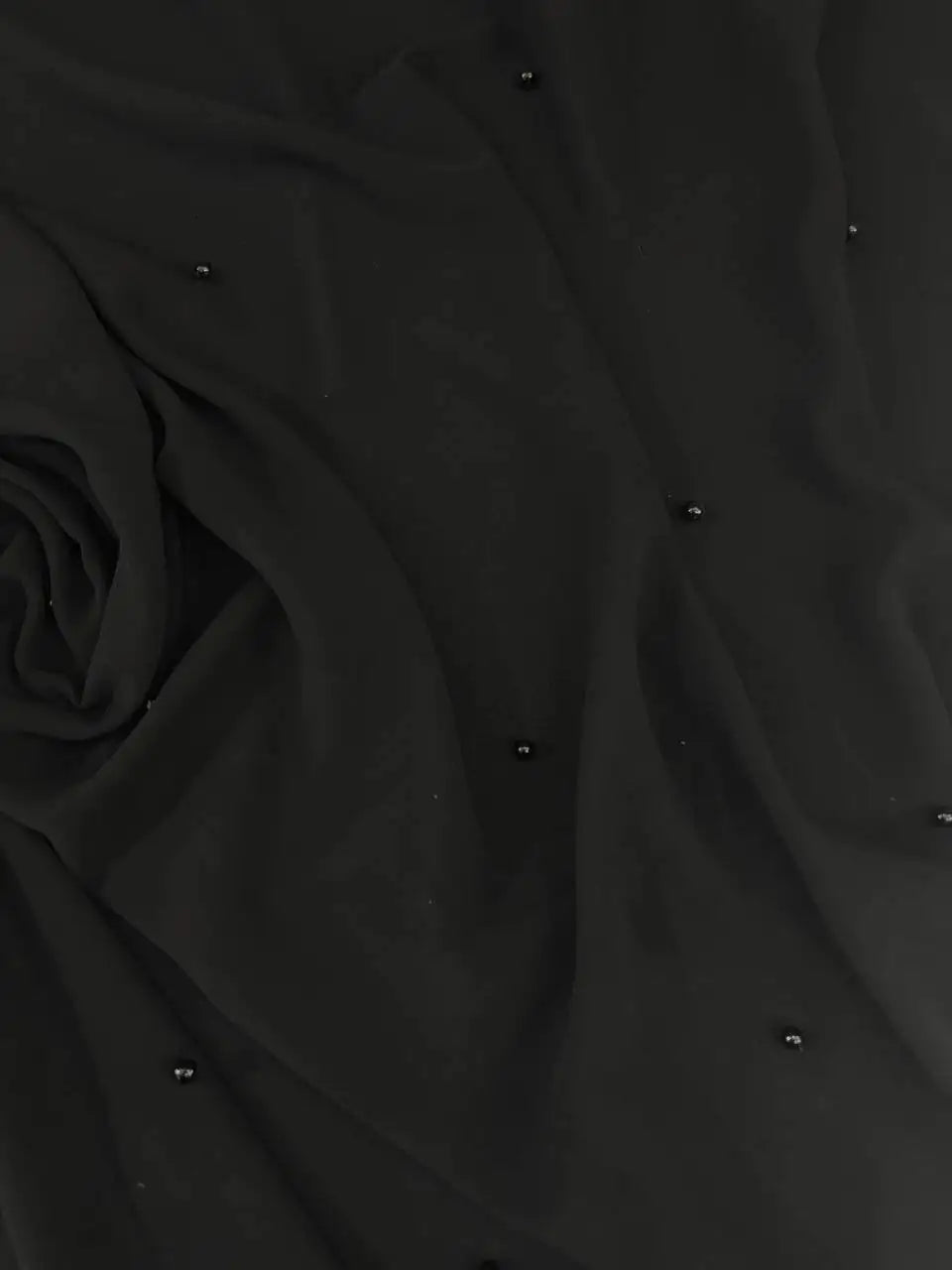 Chiffon Nero Perline