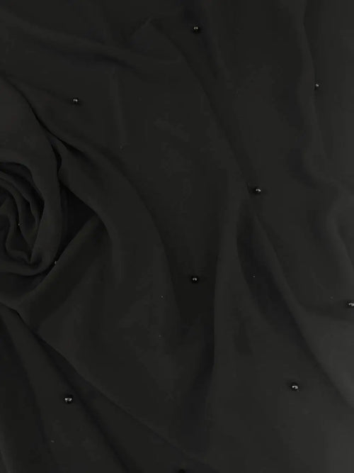 Chiffon Nero Perline