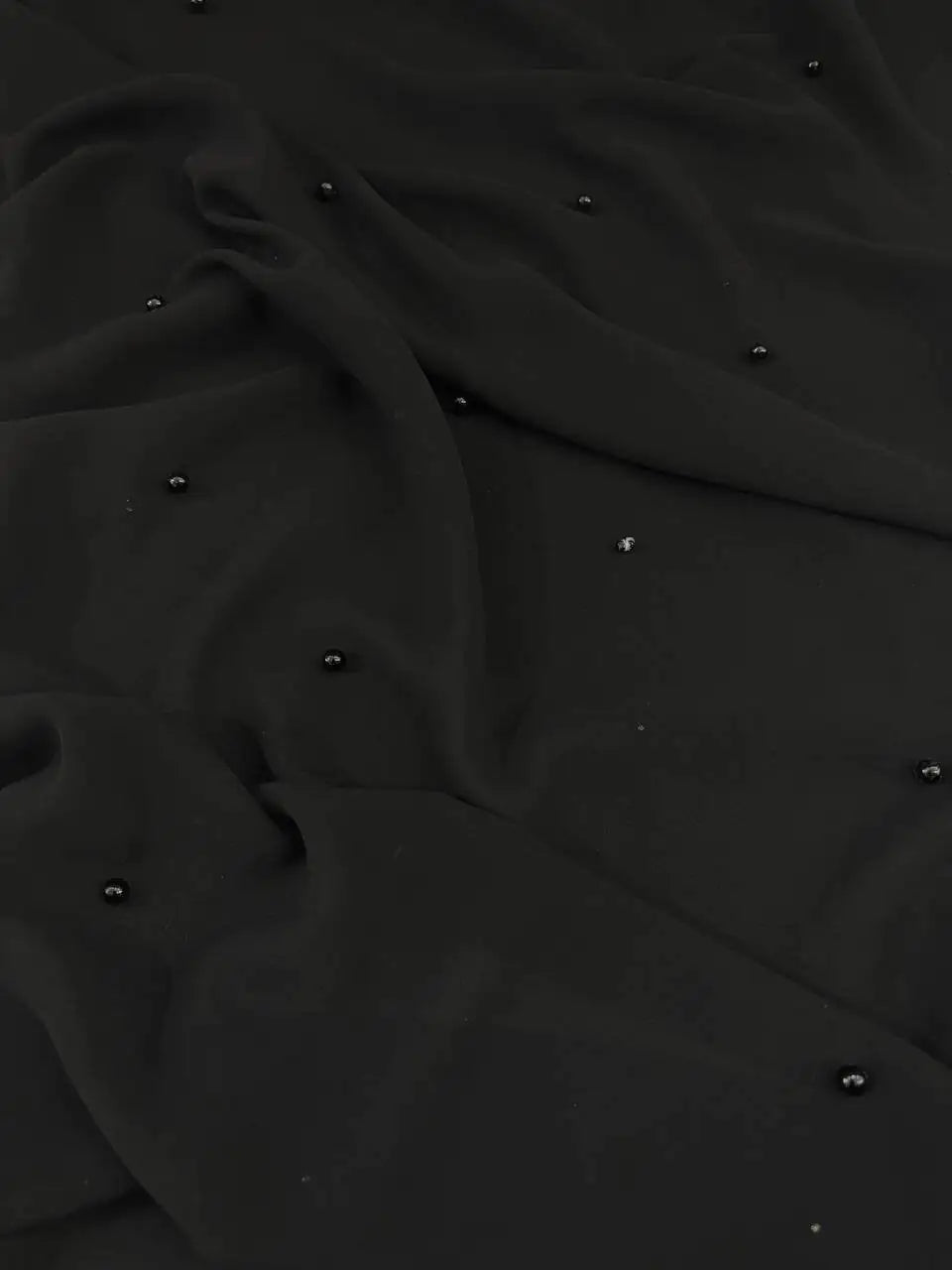 Chiffon Nero Perline