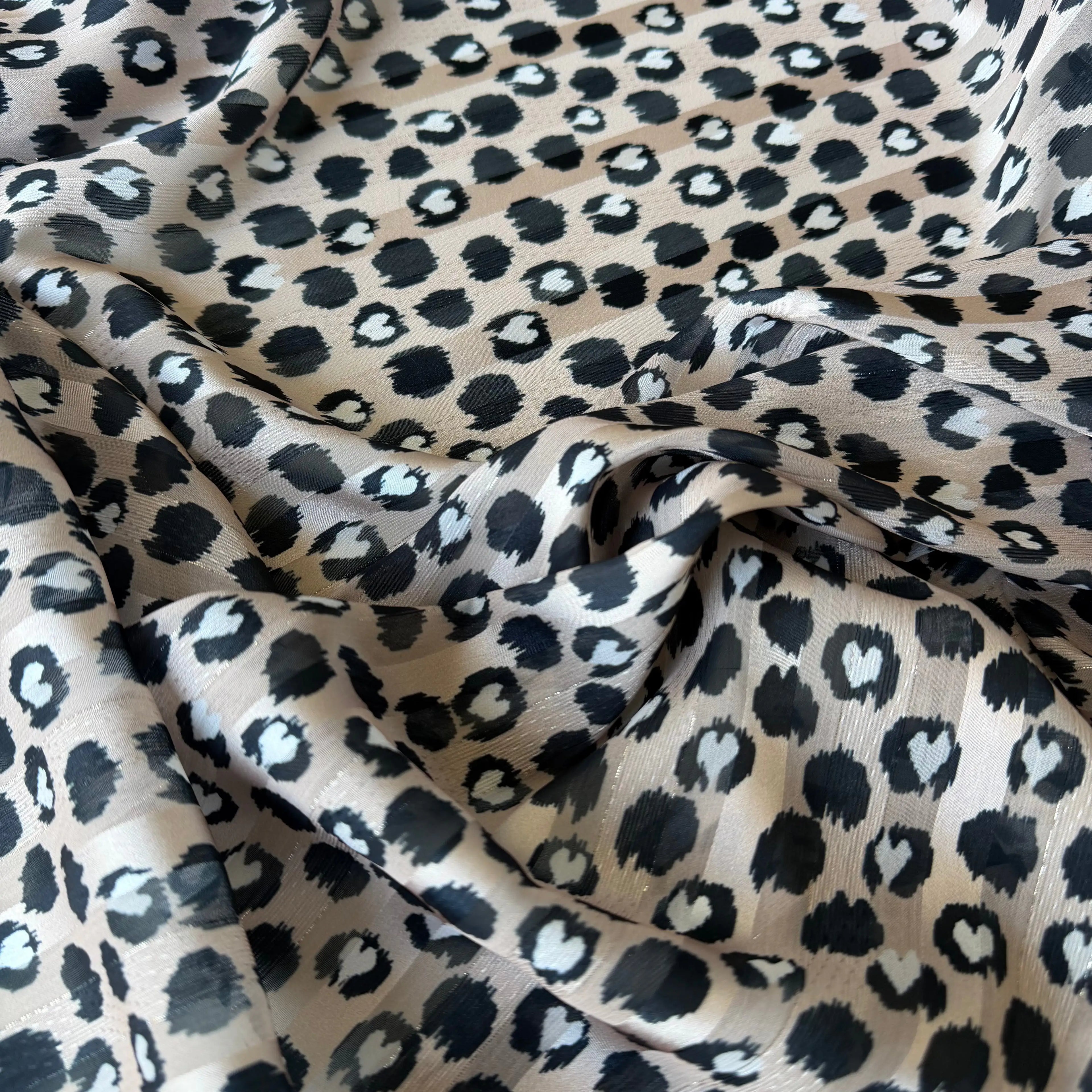 Chiffon maculato Glitter