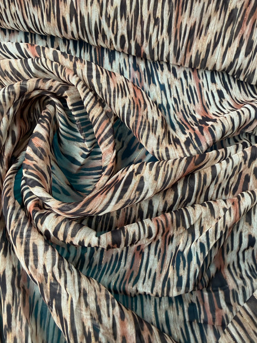 Chiffon maculato animalier filo Glitter