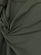 Cotone ALBA Popeline Elastico Verde Militare