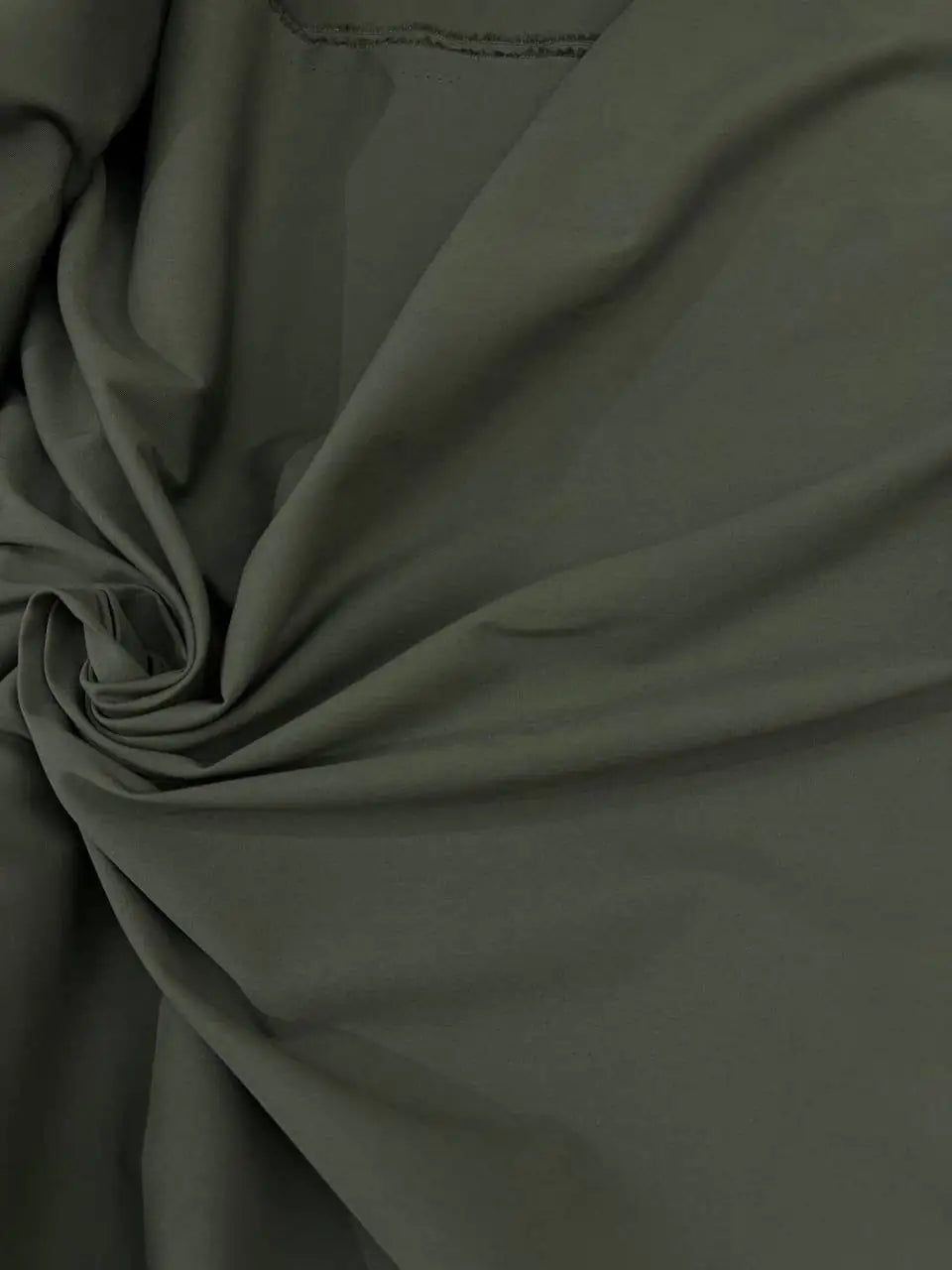 Cotone ALBA Popeline Elastico Verde Militare