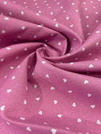 Cotone Doppio Cuoricino Rosa