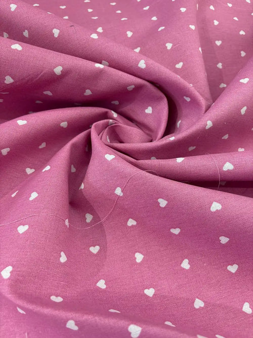 Cotone Doppio Cuoricino Rosa