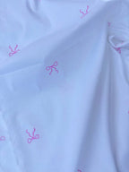 Cotone Percalle Liberty Fiocchetto Bianco