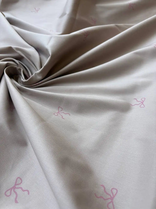 Cotone Percalle Liberty Fiocchetto Tortora