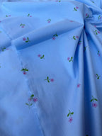 Cotone Percalle Liberty Fiorellino Celeste