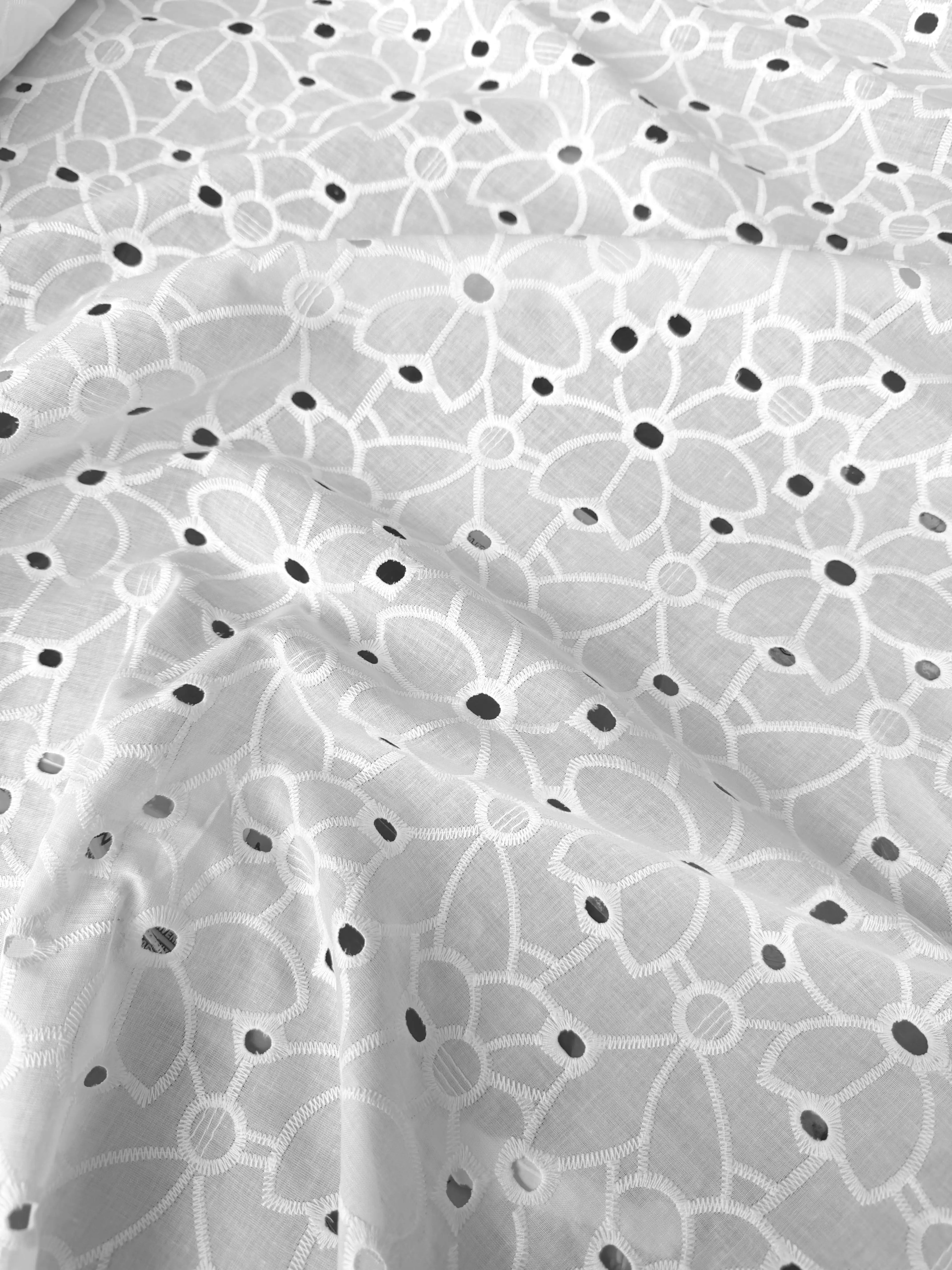 Cotone Pizzo San Gallo Ricamato Costiera 0,5 m / Vietri