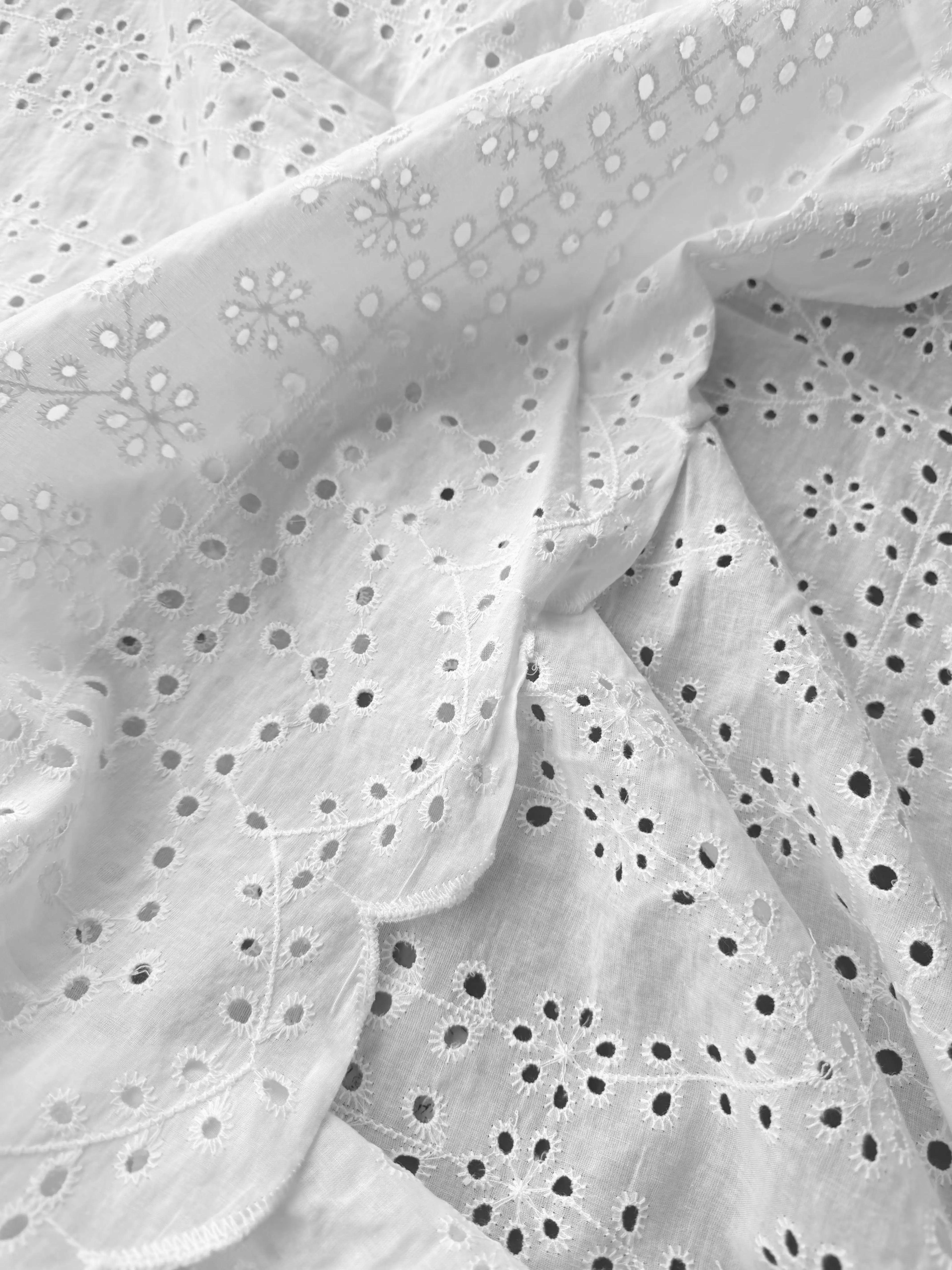 Cotone Pizzo San Gallo Ricamato Costiera