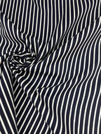 Cotone Popeline Nero Bianco Riga Bacchettina