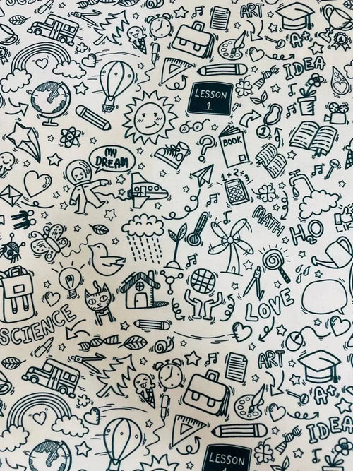 Cotone Scuola Bambino da colorare 140
