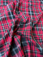 Tartan Scozzese Lanetta Quadrone Rosso Flame