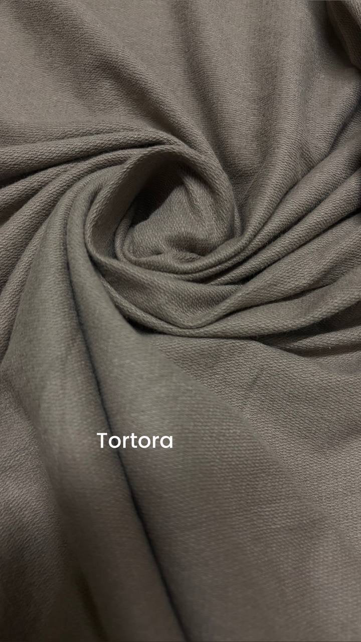 Tessuto Felpa PANTAREI Cotone Garzata Elastica