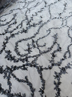 Pizzo Cerimonia floreale degradè nero/argento