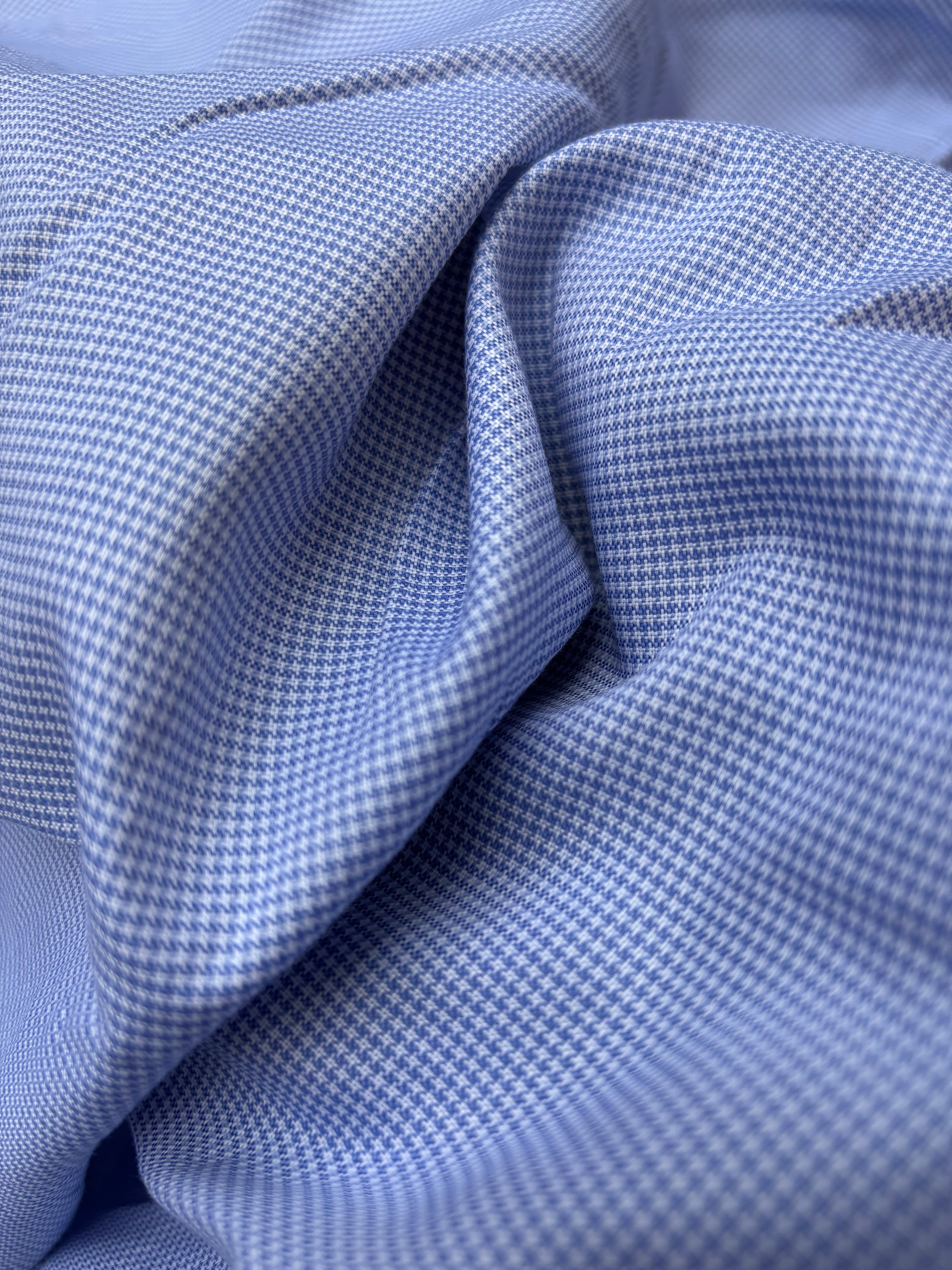 Scampolo popeline a quadretti camiceria 100x150cm