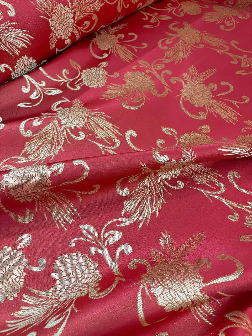 Damascato Rosso Glitter Variante 1