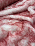 Pelliccia Ecologica Pelo lungo Sfumato Rosso